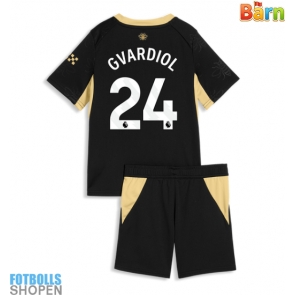 Billiga Manchester City Josko Gvardiol #24 Bortatröja Barn 2026-27 Kortärmad (+ Korta byxor)